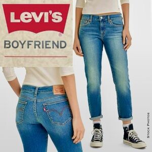 Levi's Boyfriend Jeans Mid-Rise Tapered Leg (W31 L27)